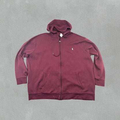 Burgundy Ralph Lauren Zip Vest - Men 4XL - Very Good - Revaleur