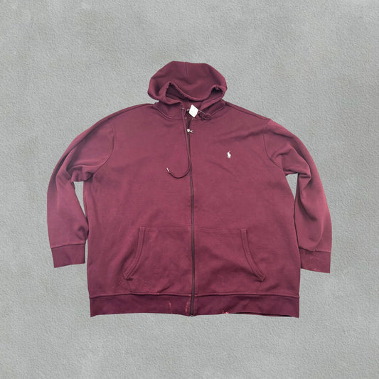 Burgundy Ralph Lauren Zip Vest - Men 4XL - Very Good - Revaleur