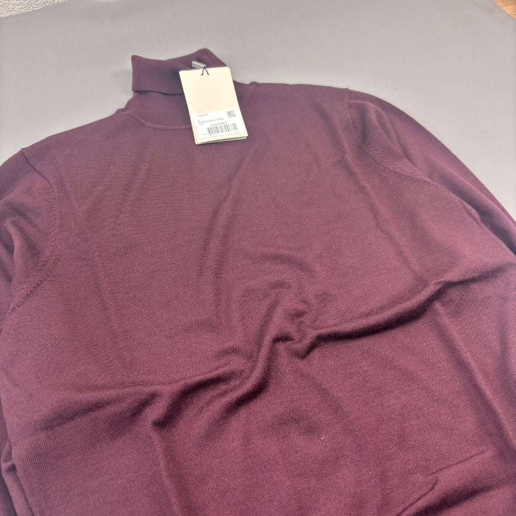 Burgundy Suitsupply Turtleneck - Men M - New With Tags - Revaleur