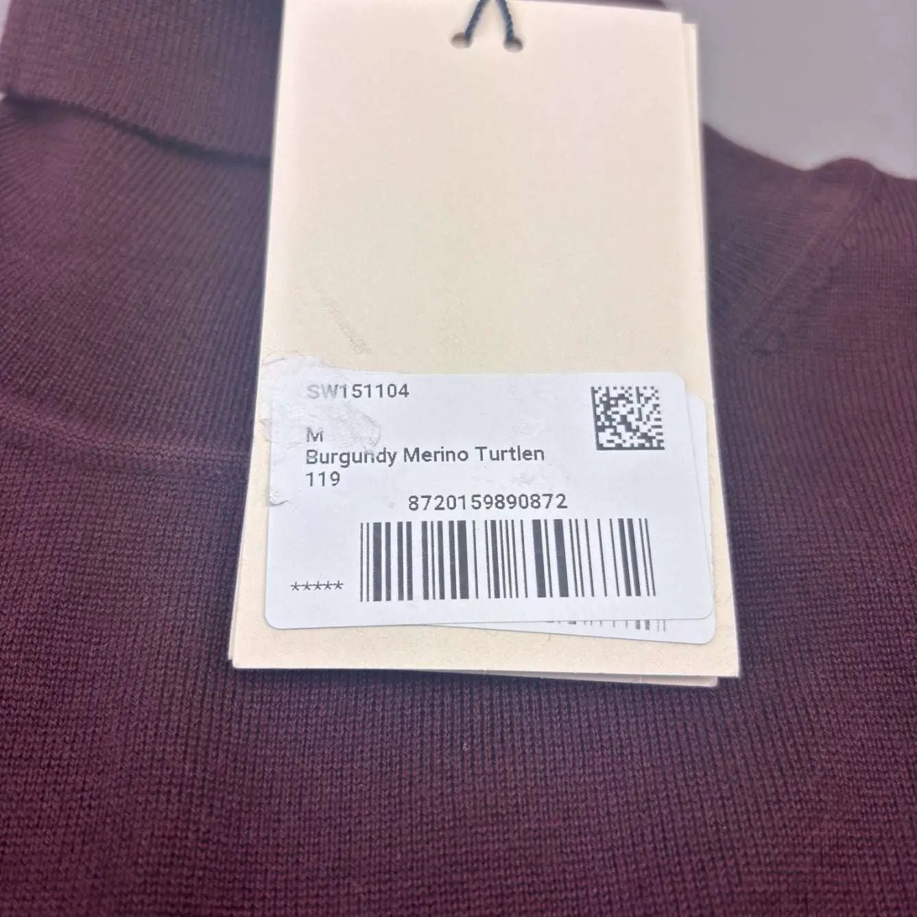 Burgundy Suitsupply Turtleneck - Men M - New With Tags - Revaleur