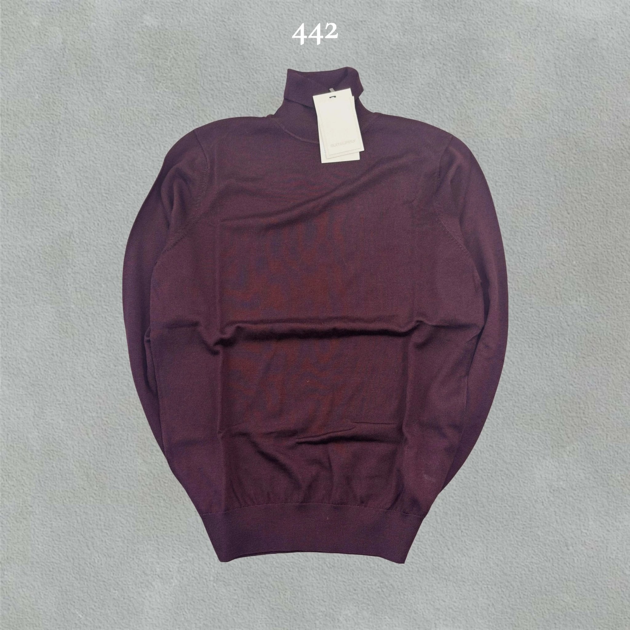 Burgundy Suitsupply Turtleneck - Men M - New With Tags - Revaleur