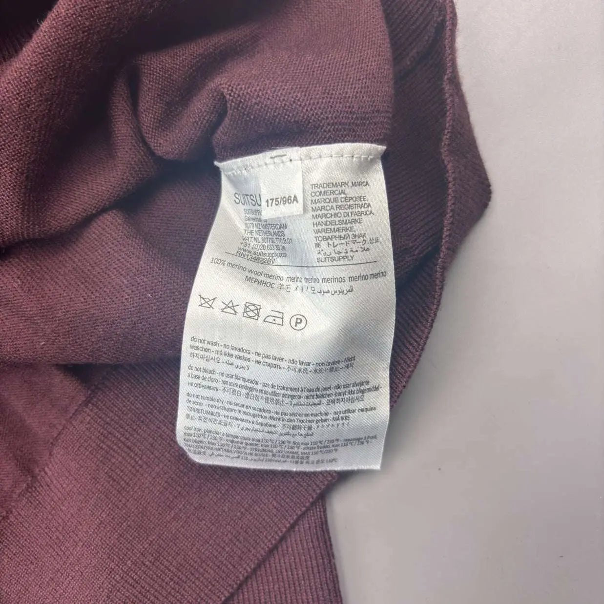 Burgundy Suitsupply Turtleneck - Men S - New With Tags - Revaleur