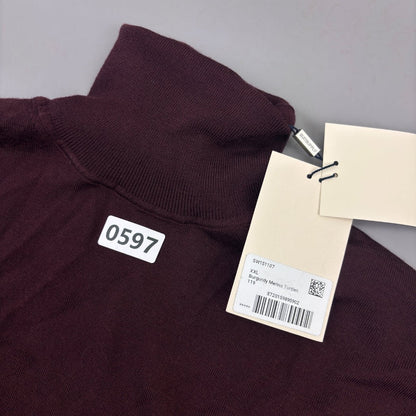 Burgundy Suitsupply Turtleneck - XXL - New With Tags - Revaleur
