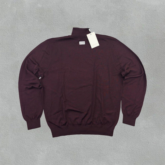 Burgundy Suitsupply Turtleneck - XXL - New With Tags - Revaleur