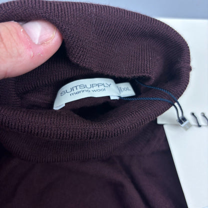 Burgundy Suitsupply Turtleneck - XXL - New With Tags - Revaleur
