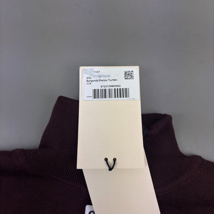 Burgundy Suitsupply Turtleneck - XXL - New With Tags - Revaleur
