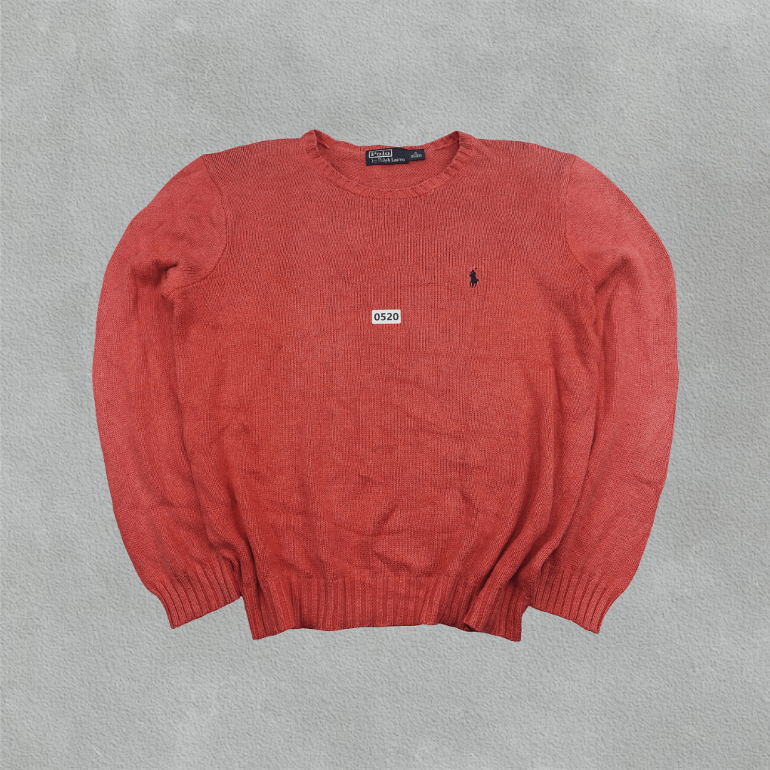Coral Ralph Lauren Knitted Sweater - XL - Very Good - Revaleur