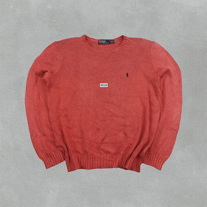 Coral Ralph Lauren Knitted Sweater - XL - Very Good - Revaleur