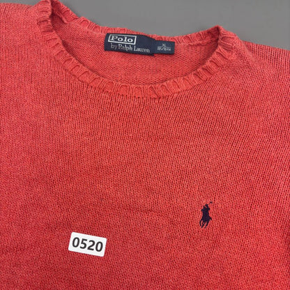 Coral Ralph Lauren Knitted Sweater - XL - Very Good - Revaleur