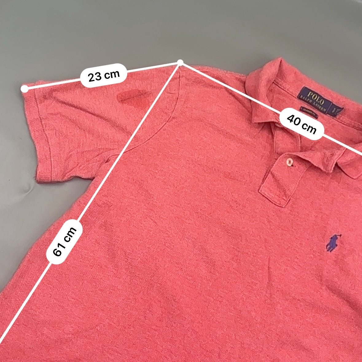 Coral Ralph Lauren Polo Shirt - Men S - Very Good - Revaleur