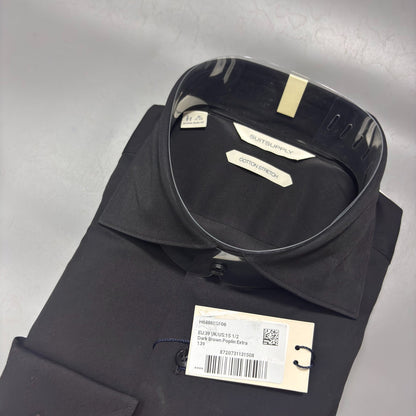 Dark Brown Slim Fit Shirt Suitsupply – W39 - New, With Tags - Revaleur