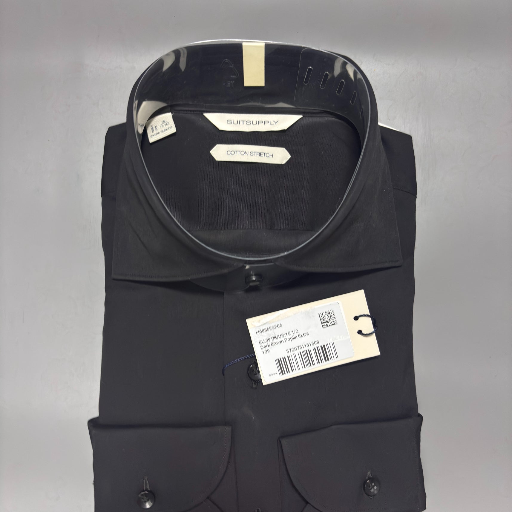 Dark Brown Slim Fit Shirt Suitsupply – W39 - New, With Tags - Revaleur