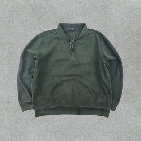 Dark Green Massimo Dutti Half Zip - Men XL - Very Good - Revaleur