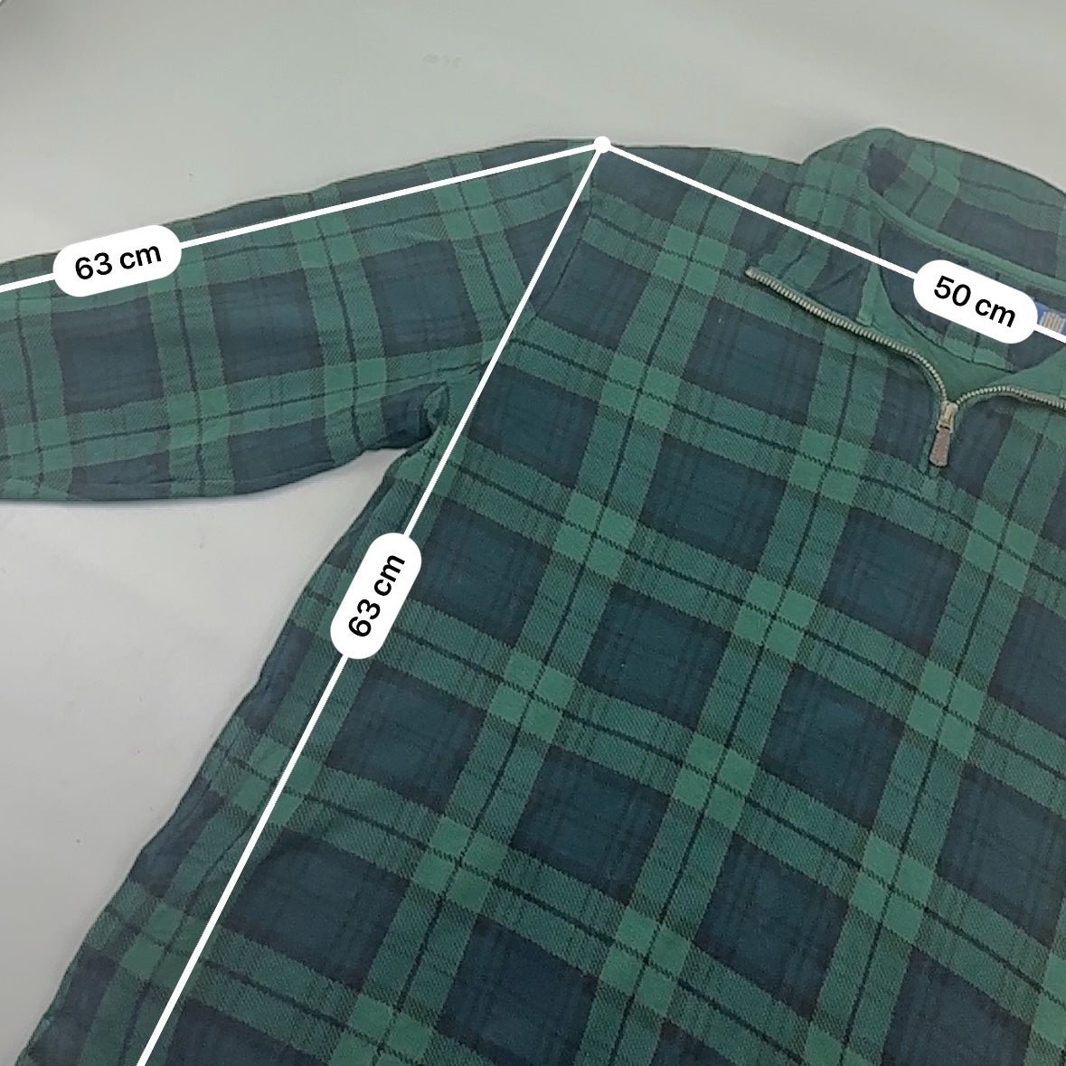 Dark Green Ralph Lauren Half Zip - Men L - Very Good - Revaleur