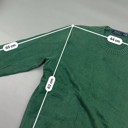 Dark Green Ralph Lauren Knitted Sweater - Men L - Very Good - Revaleur
