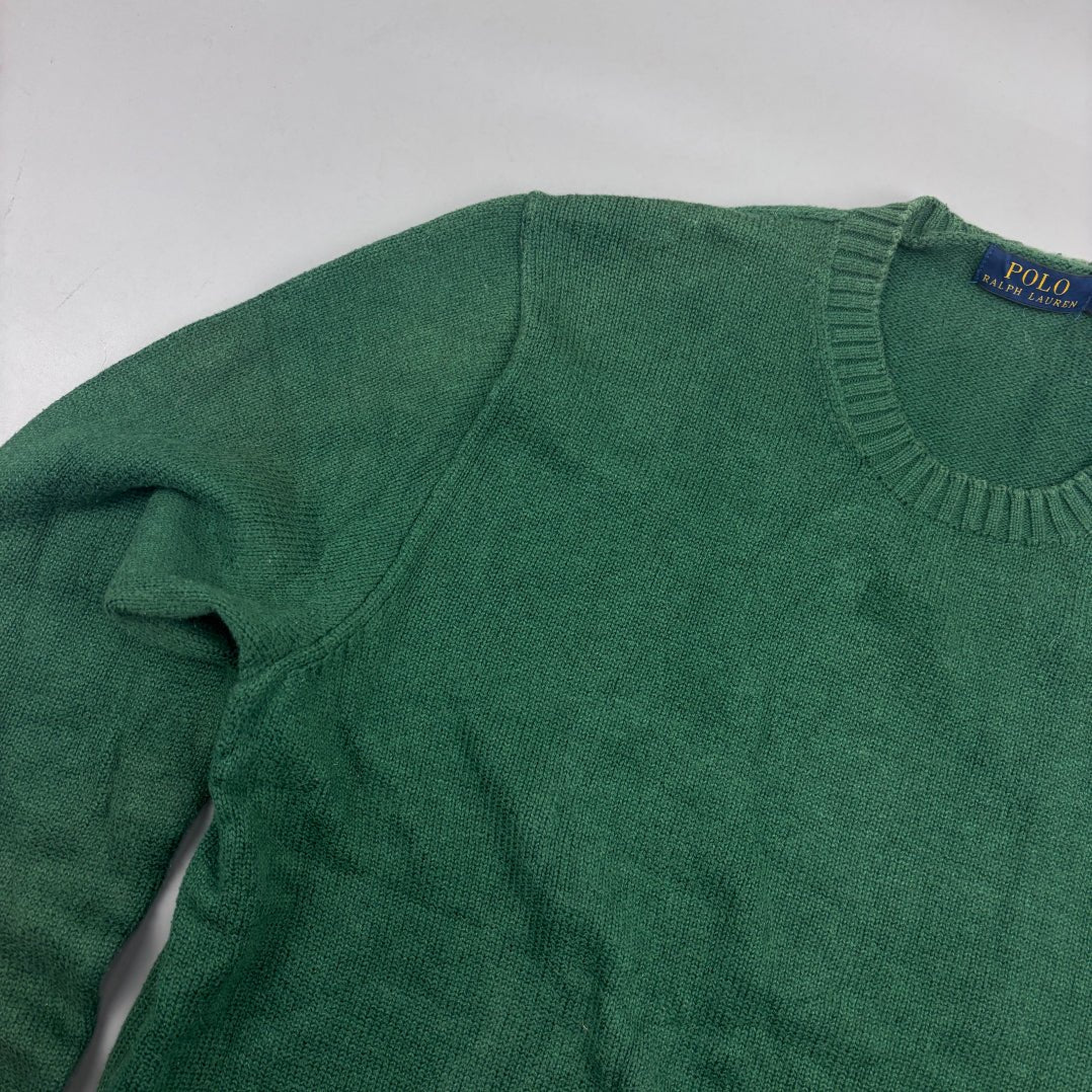 Dark Green Ralph Lauren Knitted Sweater - Men L - Very Good - Revaleur