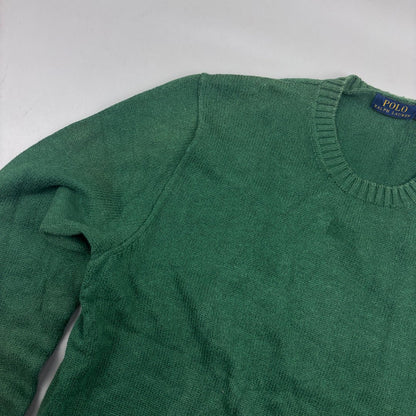 Dark Green Ralph Lauren Knitted Sweater - Men L - Very Good - Revaleur