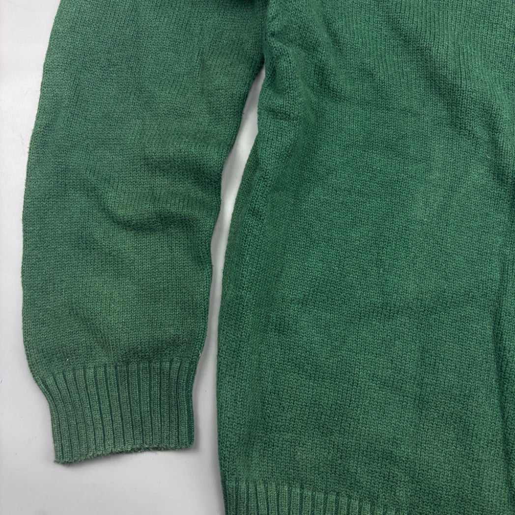 Dark Green Ralph Lauren Knitted Sweater - Men L - Very Good - Revaleur
