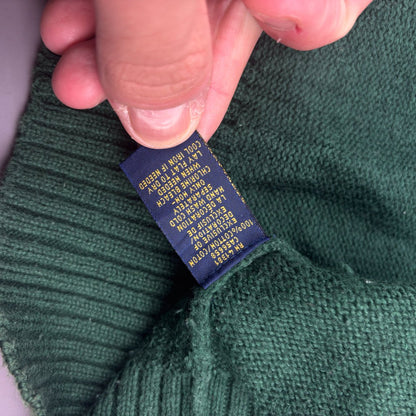 Dark Green Ralph Lauren Knitted Sweater - Men L - Very Good - Revaleur