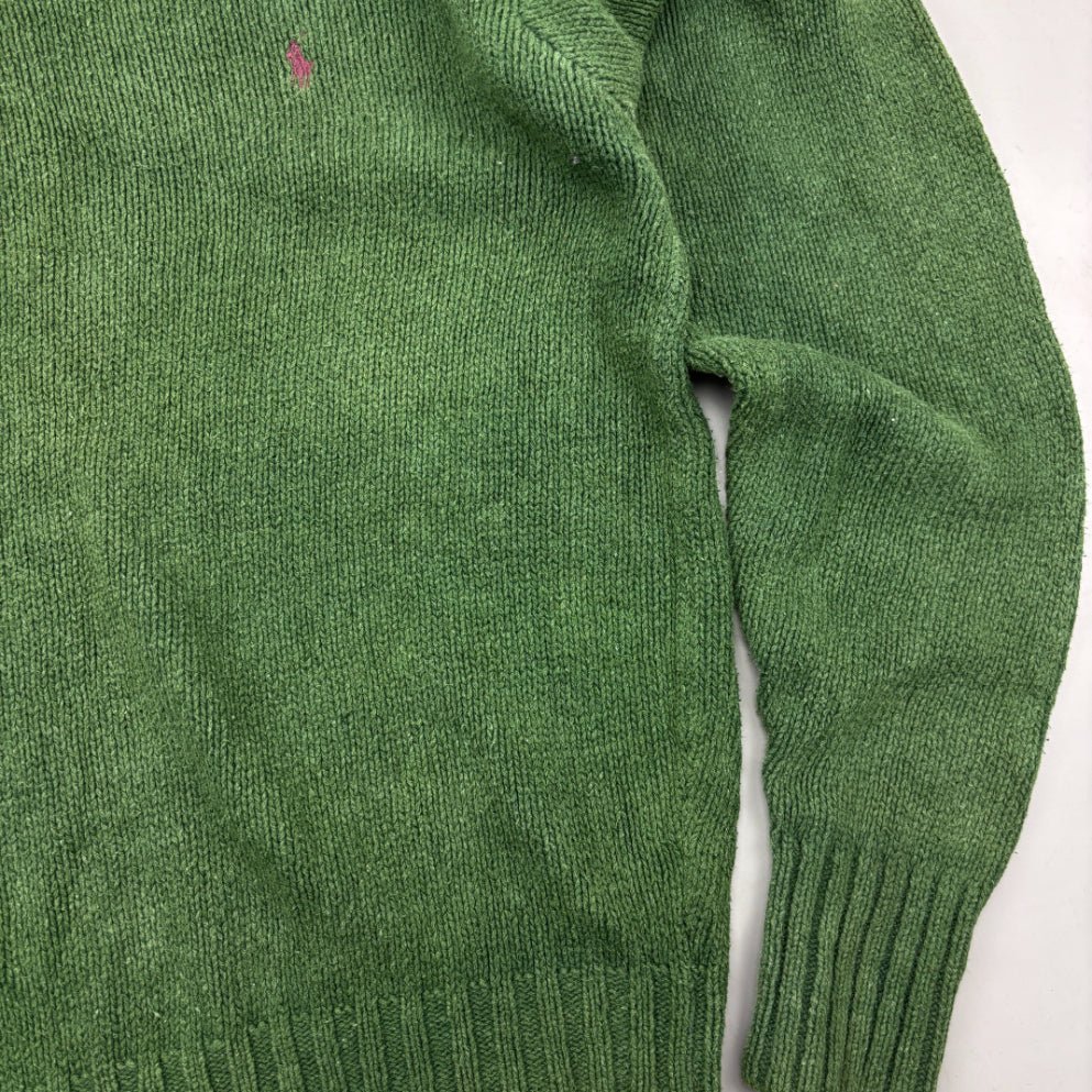 Dark Green Ralph Lauren Knitted Sweater - Men M - Very Good - Revaleur