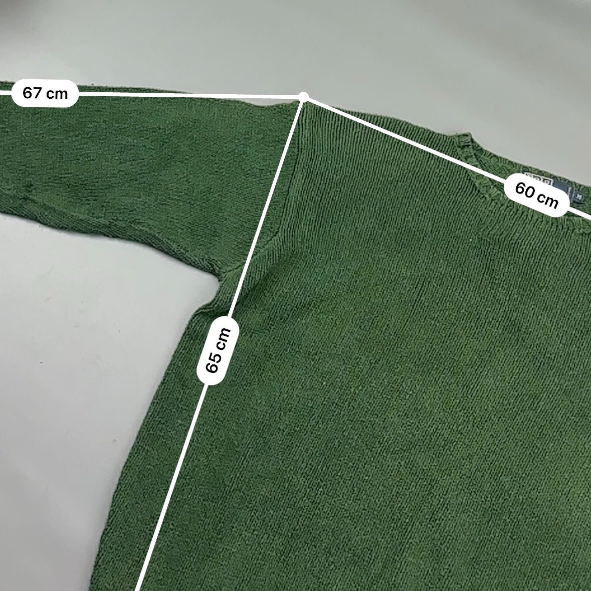 Dark Green Ralph Lauren Knitted Sweater - Men M - Very Good - Revaleur