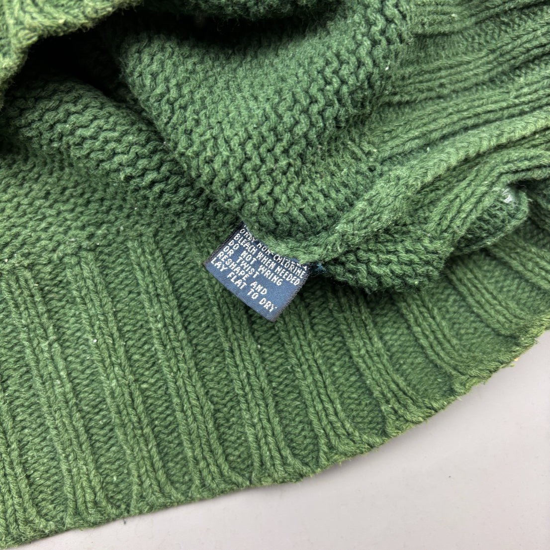 Dark Green Ralph Lauren Knitted Sweater - Men M - Very Good - Revaleur