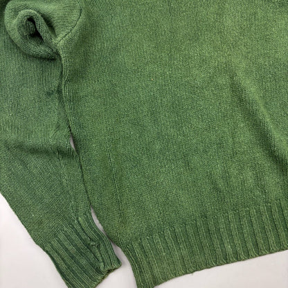 Dark Green Ralph Lauren Knitted Sweater - Men M - Very Good - Revaleur