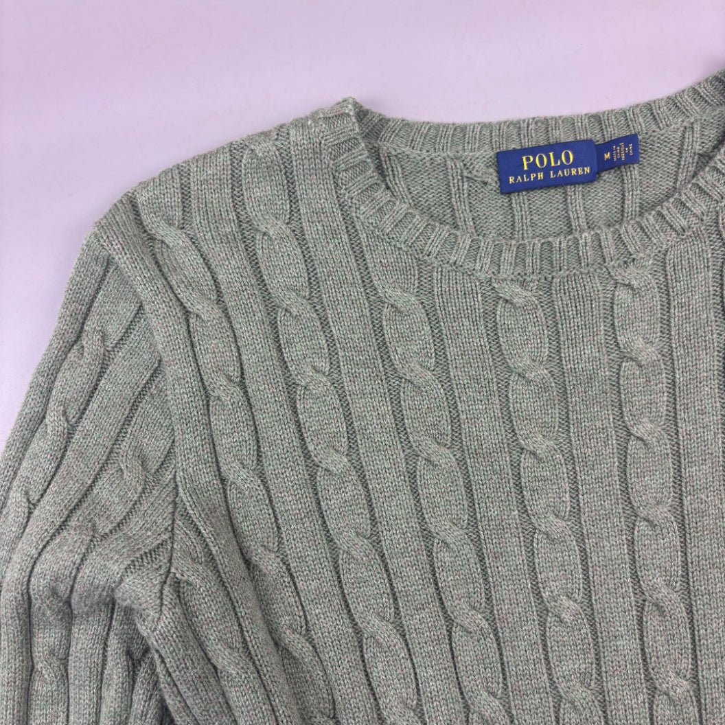 Dark Green Ralph Lauren Knitted Sweater - Women S - Very Good - Revaleur