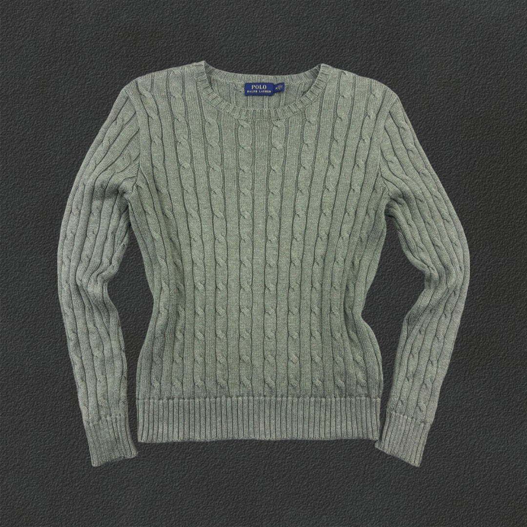 Dark Green Ralph Lauren Knitted Sweater - Women S - Very Good - Revaleur