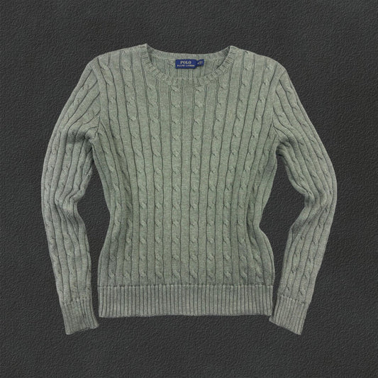 Dark Green Ralph Lauren Knitted Sweater - Women S - Very Good - Revaleur