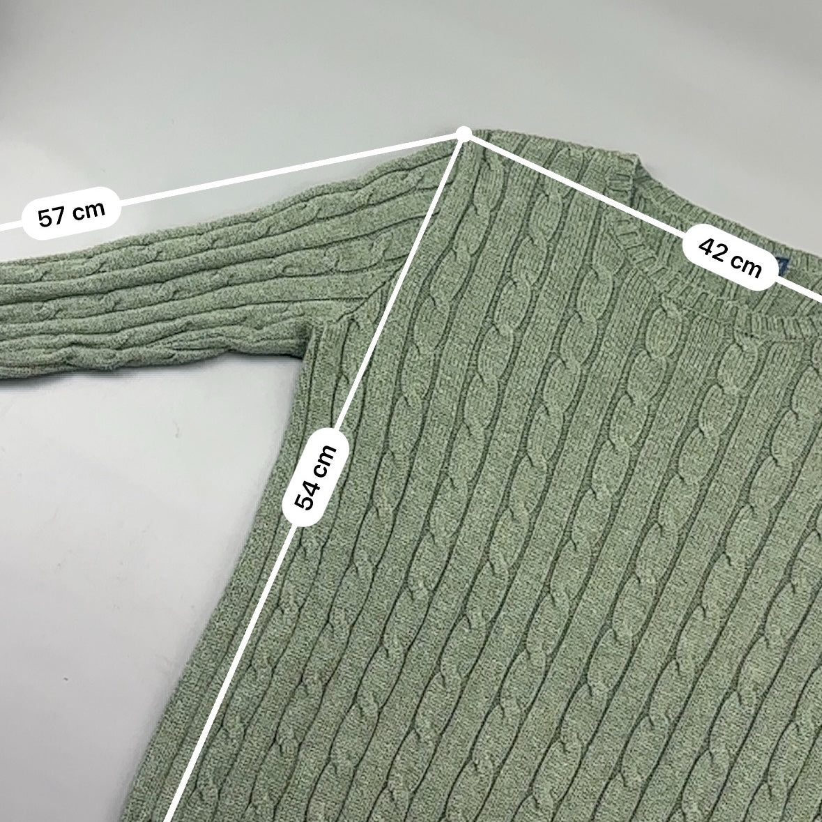 Dark Green Ralph Lauren Knitted Sweater - Women S - Very Good - Revaleur