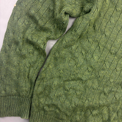 Dark Green Ralph Lauren Knitted V - Neck - Men XXL - Very Good - Revaleur