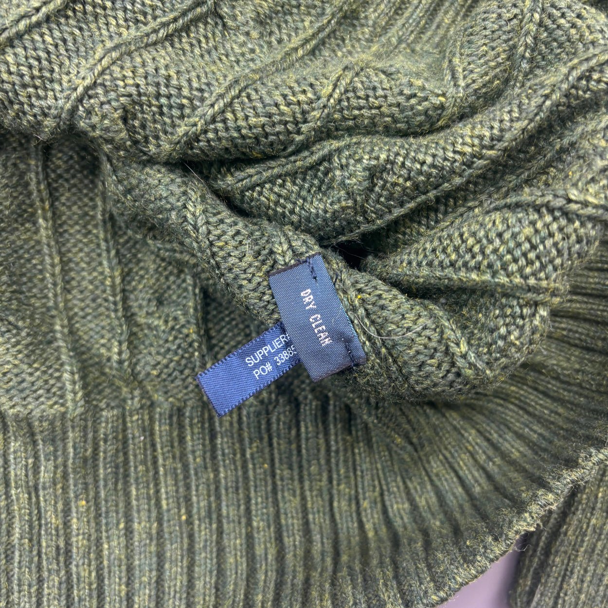 Dark Green Ralph Lauren Knitted V - Neck - Men XXL - Very Good - Revaleur