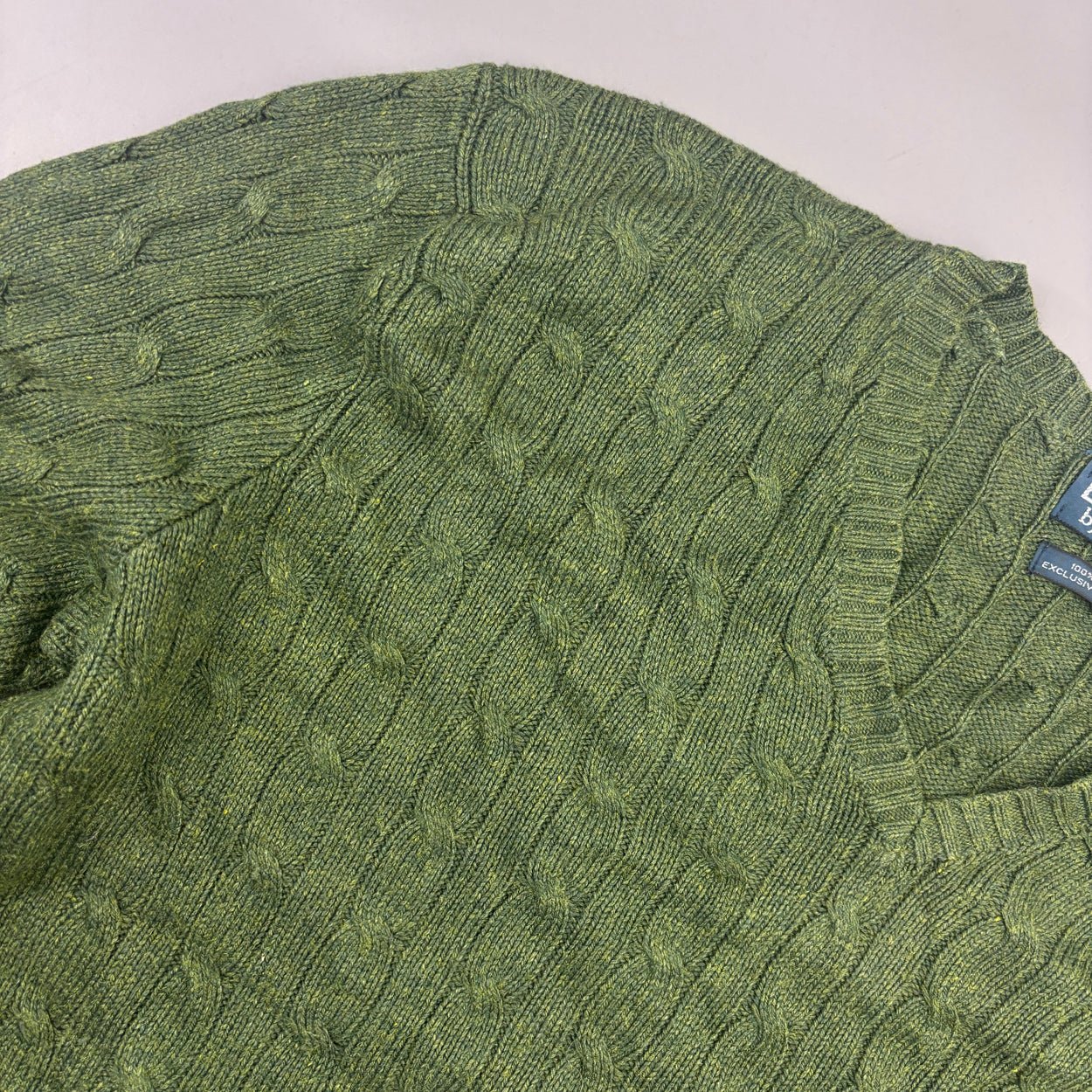 Dark Green Ralph Lauren Knitted V - Neck - Men XXL - Very Good - Revaleur