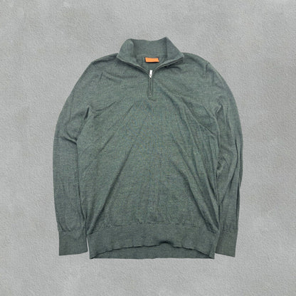 Dark Green Suitable Half Zip - Men XL - Very Good - Revaleur