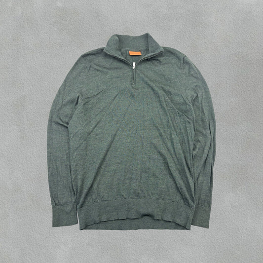 Dark Green Suitable Half Zip - Men XL - Very Good - Revaleur