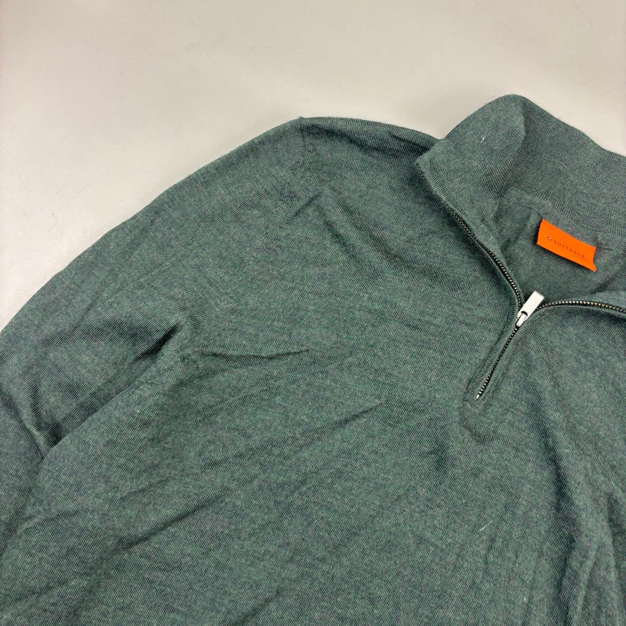 Dark Green Suitable Half Zip - Men XL - Very Good - Revaleur