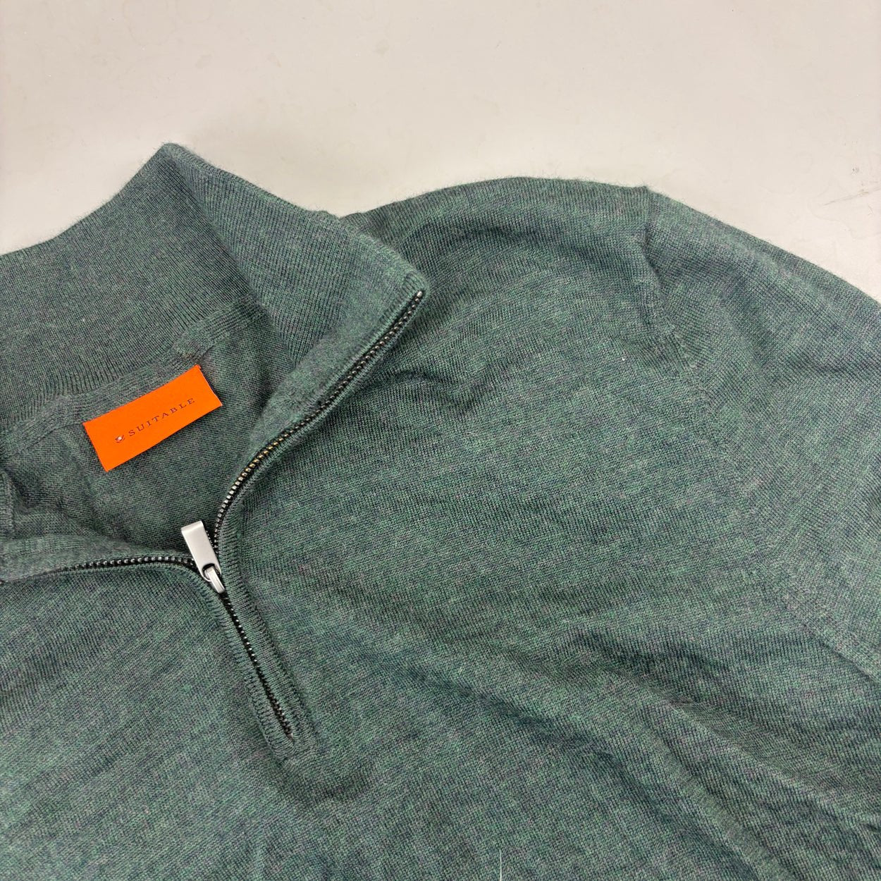 Dark Green Suitable Half Zip - Men XL - Very Good - Revaleur