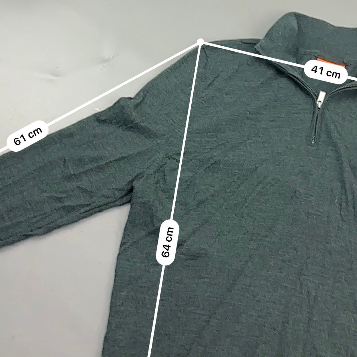 Dark Green Suitable Half Zip - Men XL - Very Good - Revaleur