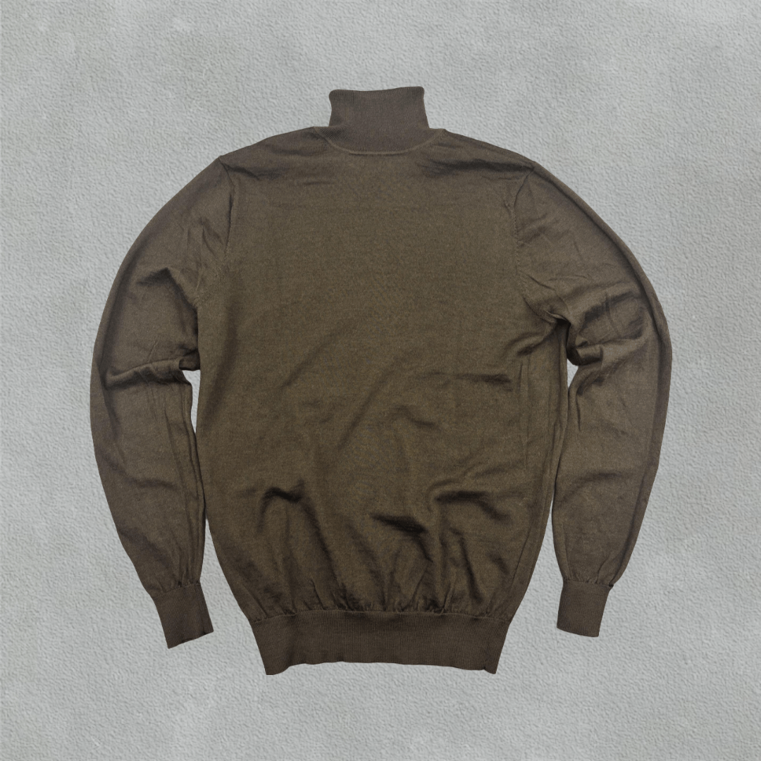 Dark Green Suitsupply Turtleneck - Men M - New - Revaleur