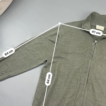 Khaki Profuomo Zip Vest - Men S - Very Good
