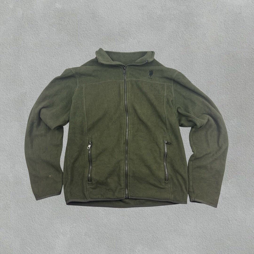Green Polo Assassin Fleece Jacket - Men M - Very Good - Revaleur