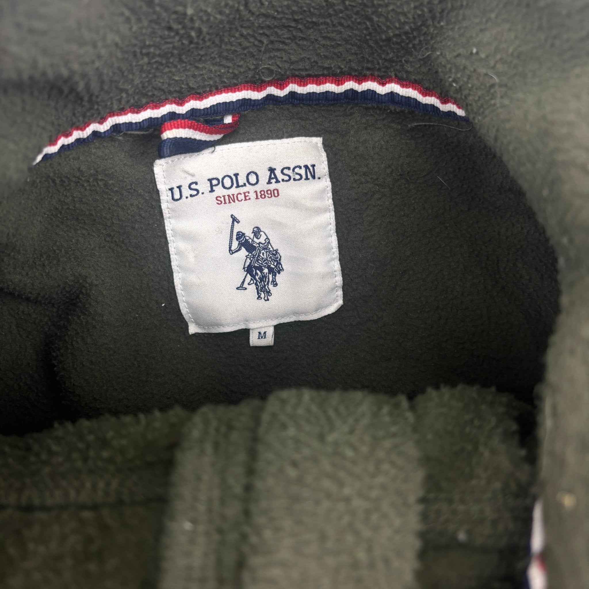 Green Polo Assassin Fleece Jacket - Men M - Very Good - Revaleur
