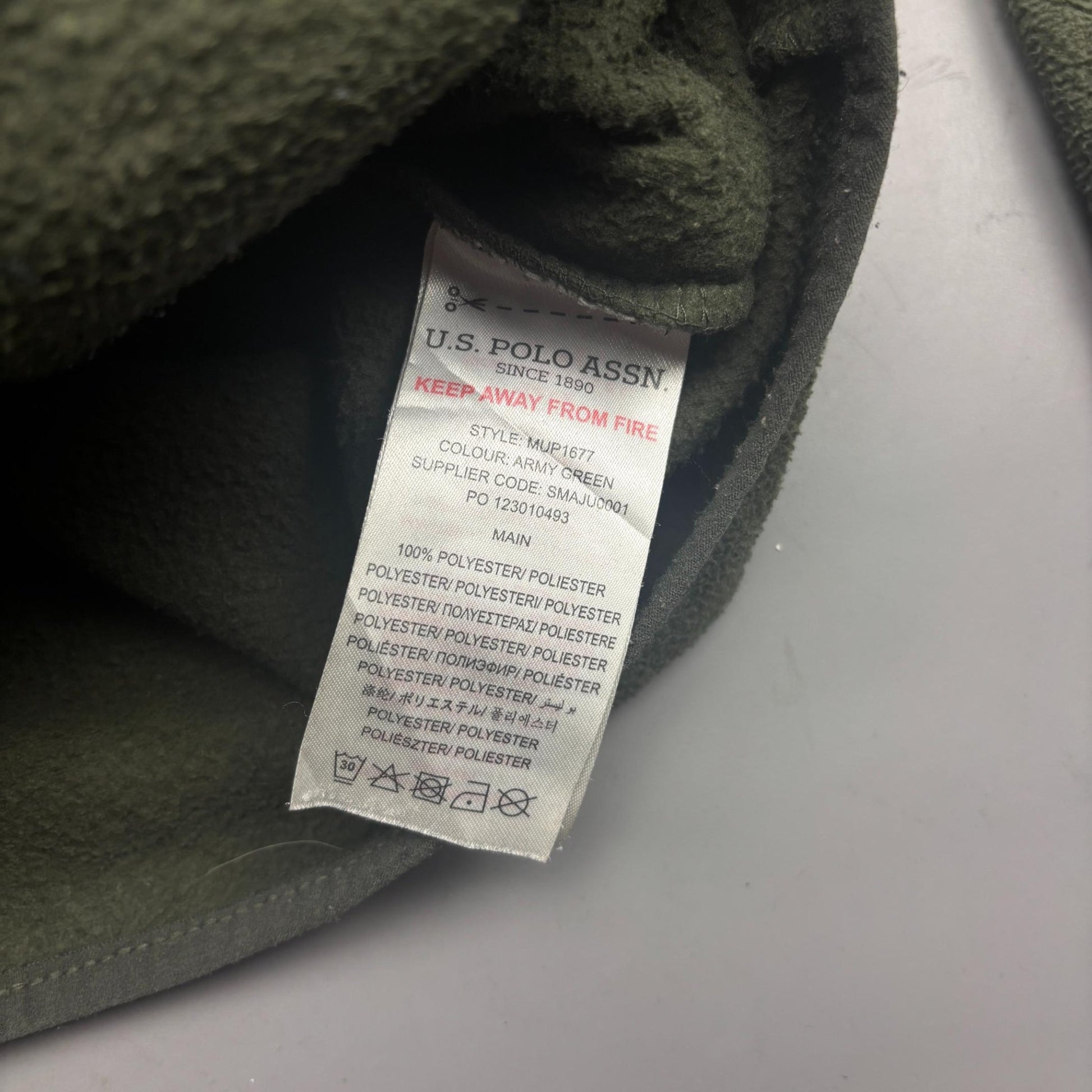 Green Polo Assassin Fleece Jacket - Men M - Very Good - Revaleur
