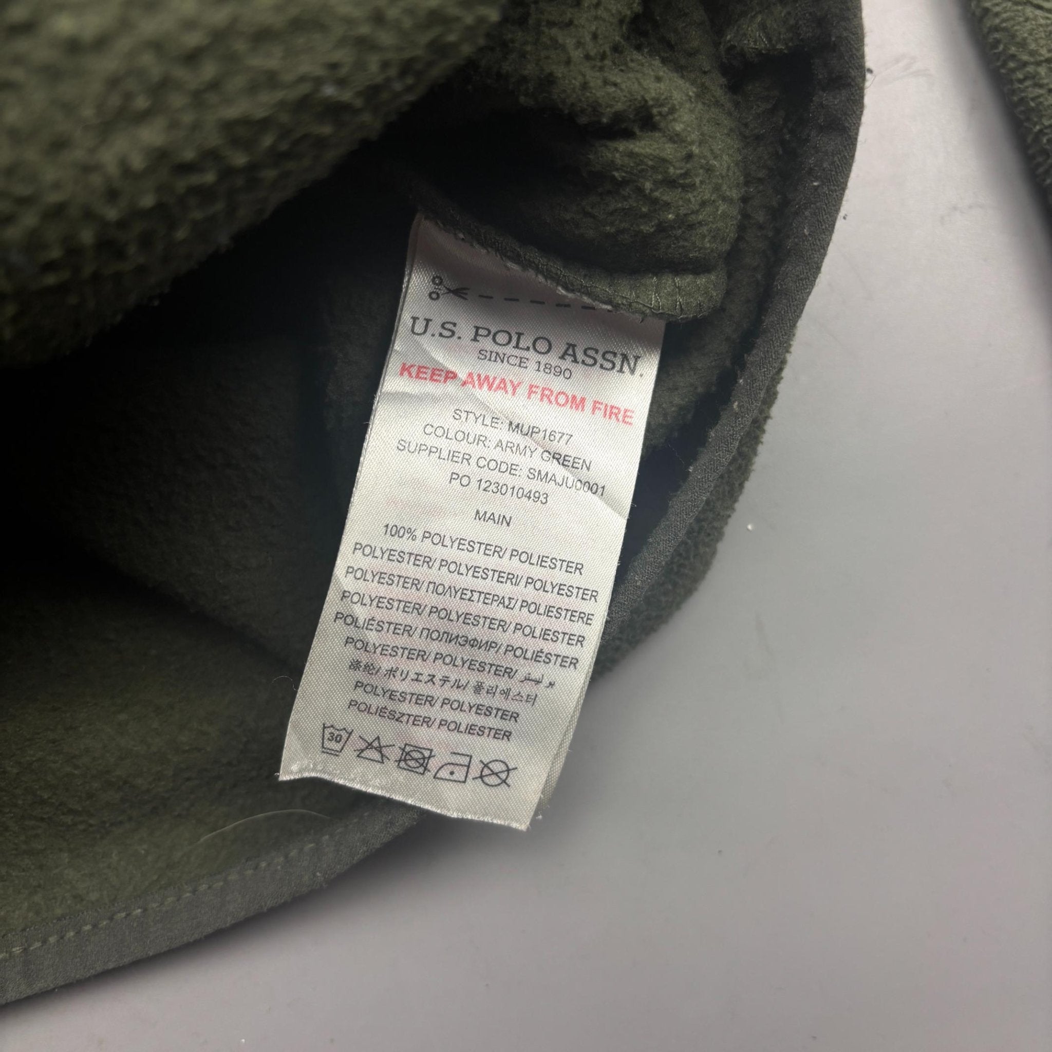 Green Polo Assassin Fleece Jacket - Men M - Very Good - Revaleur