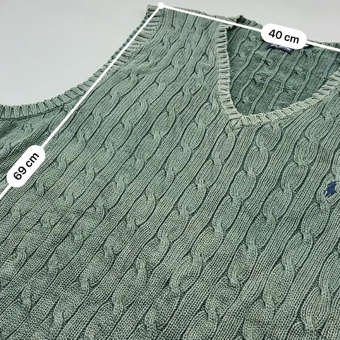 Green Ralph Lauren Knitted Spencer - S - Excellent Condition - Revaleur
