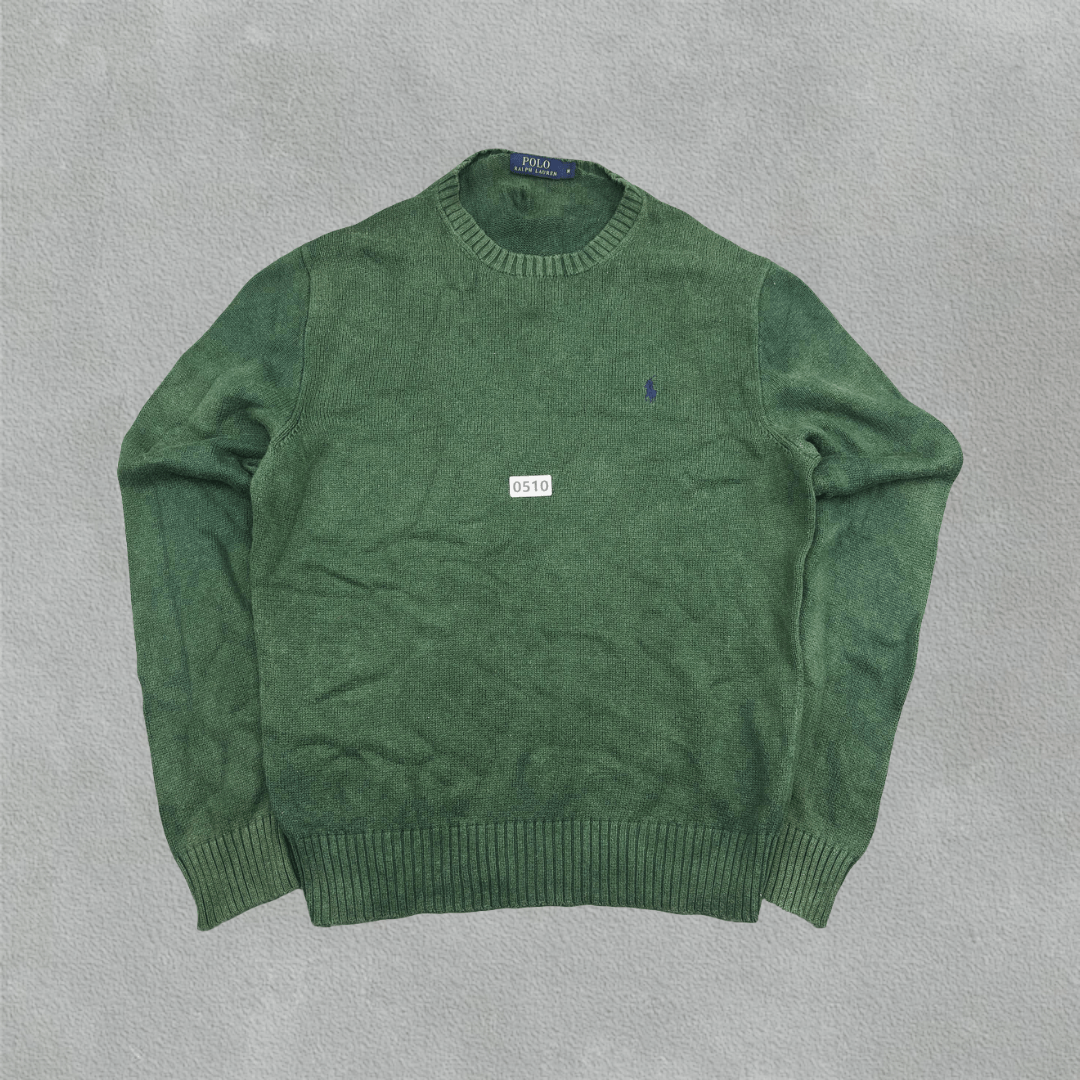 Green Ralph Lauren Knitted Sweater - M - Very Good - Revaleur