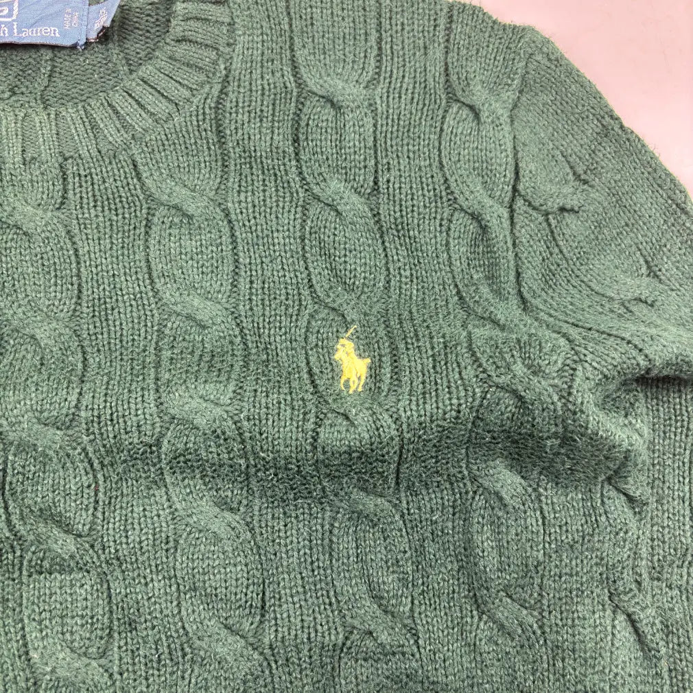 Green Ralph Lauren Knitted Sweater - XS - Excellent Condition - Revaleur