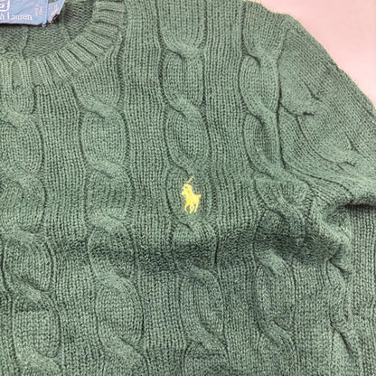 Green Ralph Lauren Knitted Sweater - XS - Excellent Condition - Revaleur