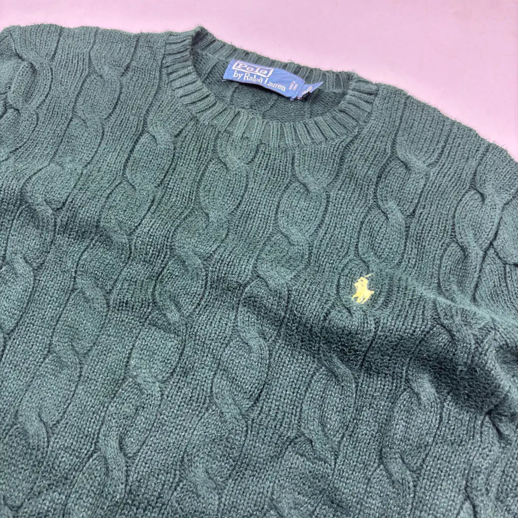 Green Ralph Lauren Knitted Sweater - XS - Excellent Condition - Revaleur